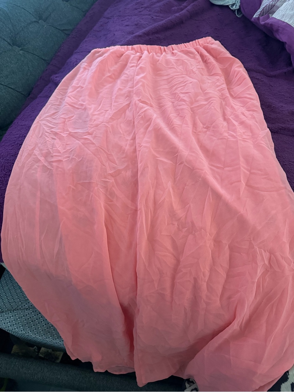 Women's Pink Chiffon A-Line Skirt